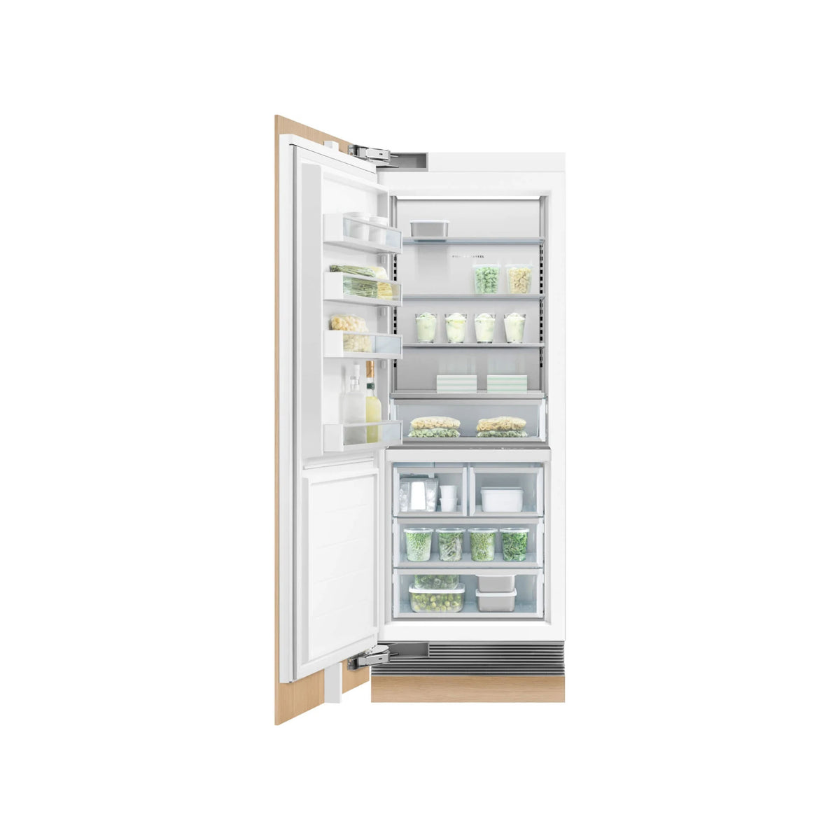Fisher & Paykel RS3084FLJK1 30" Panel Ready All Freezer Column, Left Hinge