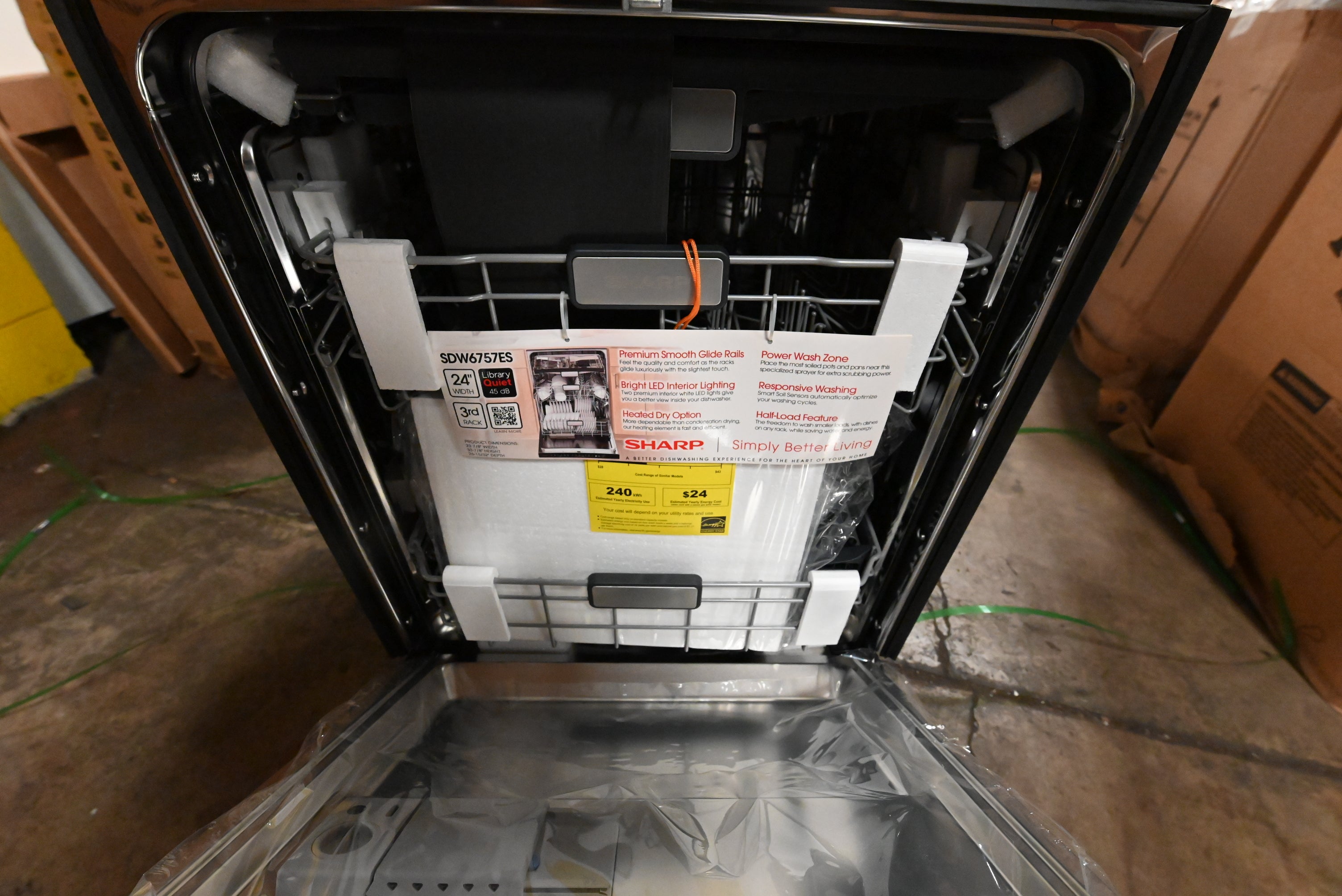 Sharp SDW6757ES 24" Stainless Steel Dishwasher