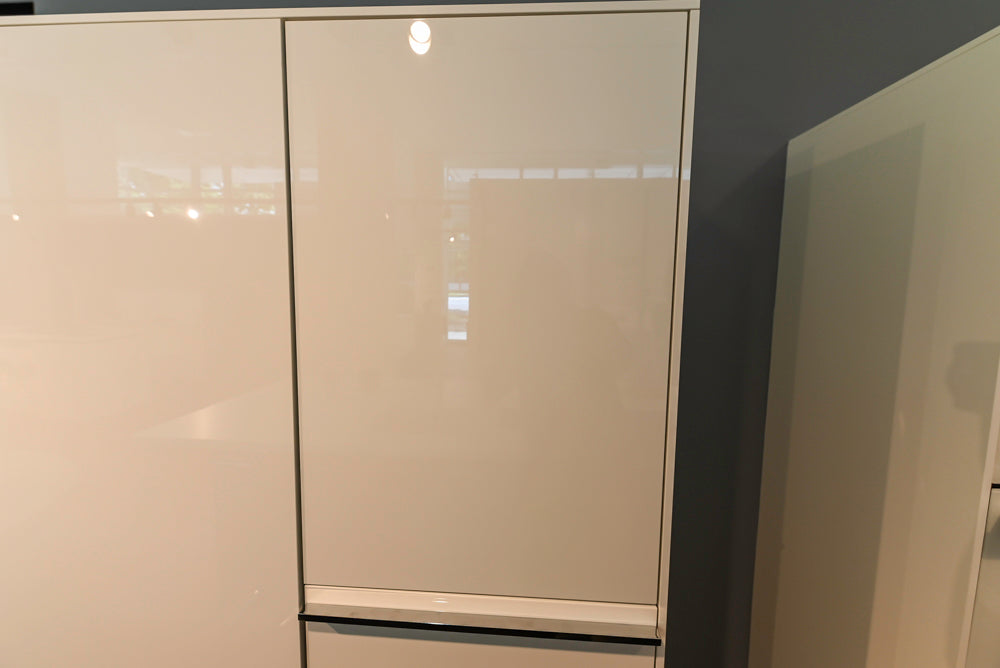 Poggenpohl Perfection: High Gloss White & Purple Modern Showroom Kitchen