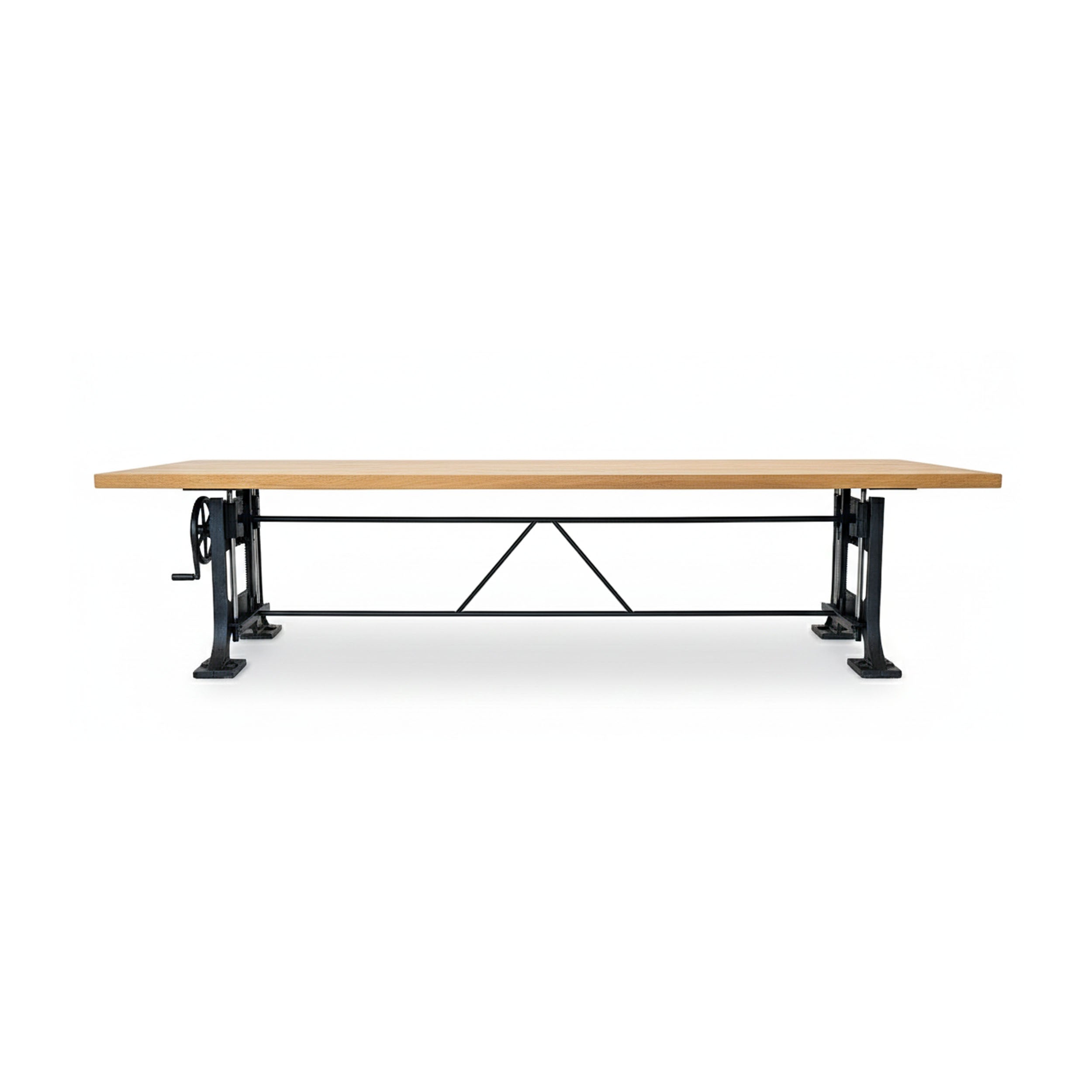 eggersmann Certified Light Oak and Black Metal Modern Rustic Dining Table