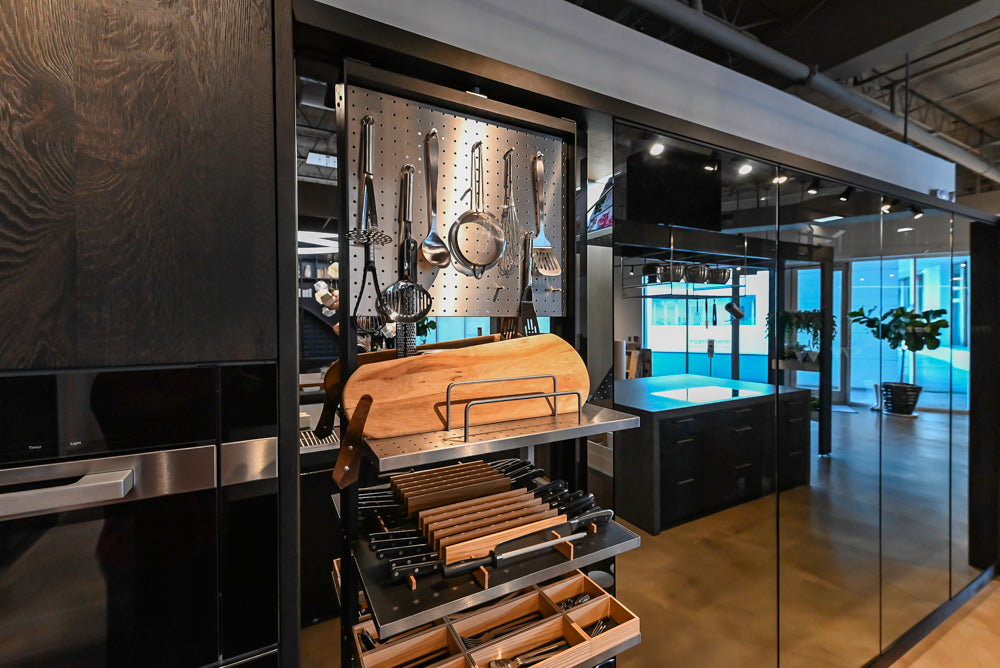 eggersmann Vancouver Oak Dark Brown Modern Kitchen with Double Stone Island & Miele Appliances