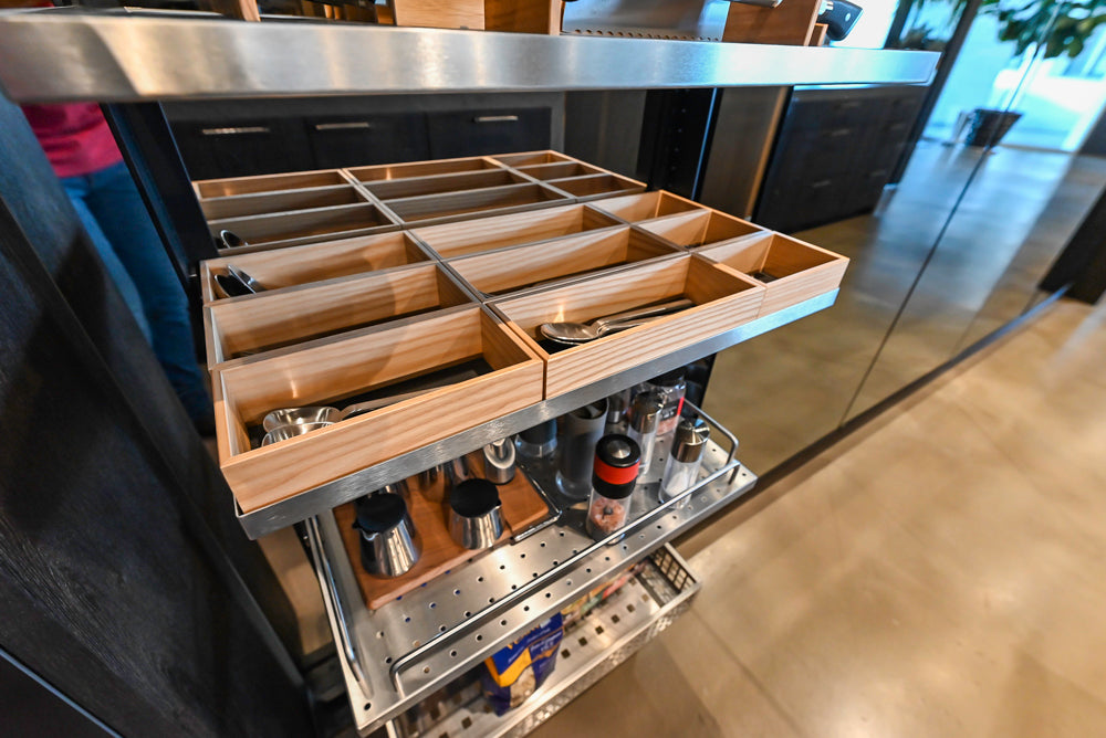 eggersmann Vancouver Oak Dark Brown Modern Kitchen with Double Stone Island & Miele Appliances