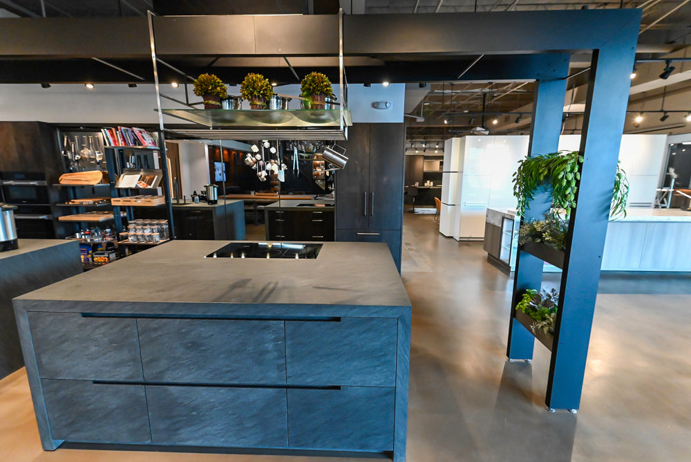 eggersmann Vancouver Oak Dark Brown Modern Kitchen with Double Stone Island & Miele Appliances