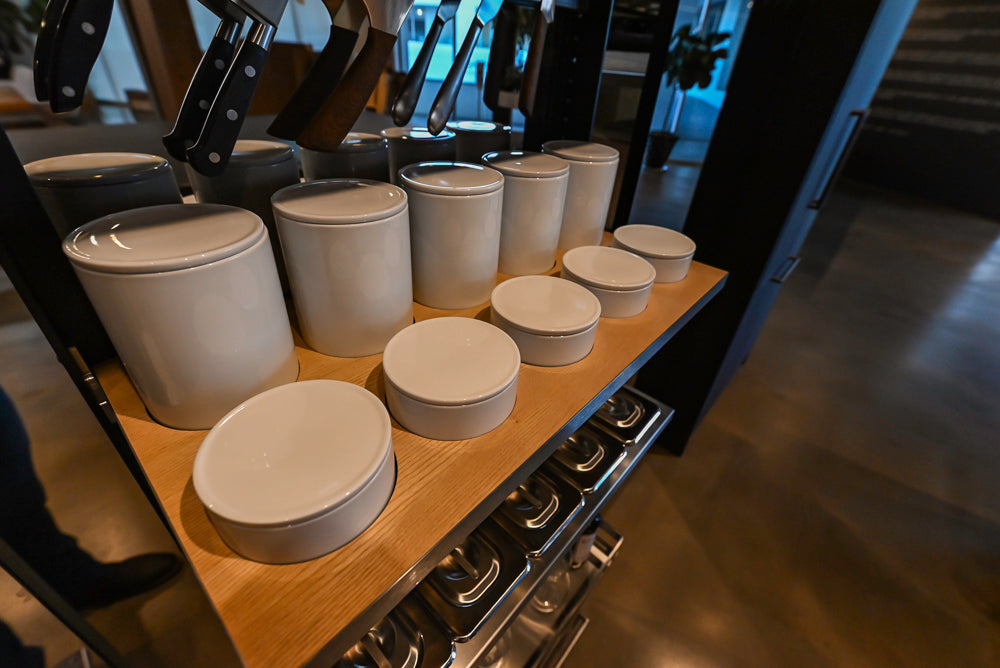 eggersmann Vancouver Oak Dark Brown Modern Kitchen with Double Stone Island & Miele Appliances