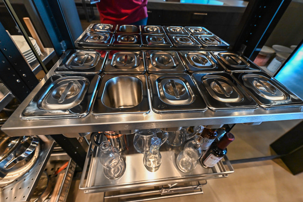 eggersmann Vancouver Oak Dark Brown Modern Kitchen with Double Stone Island & Miele Appliances