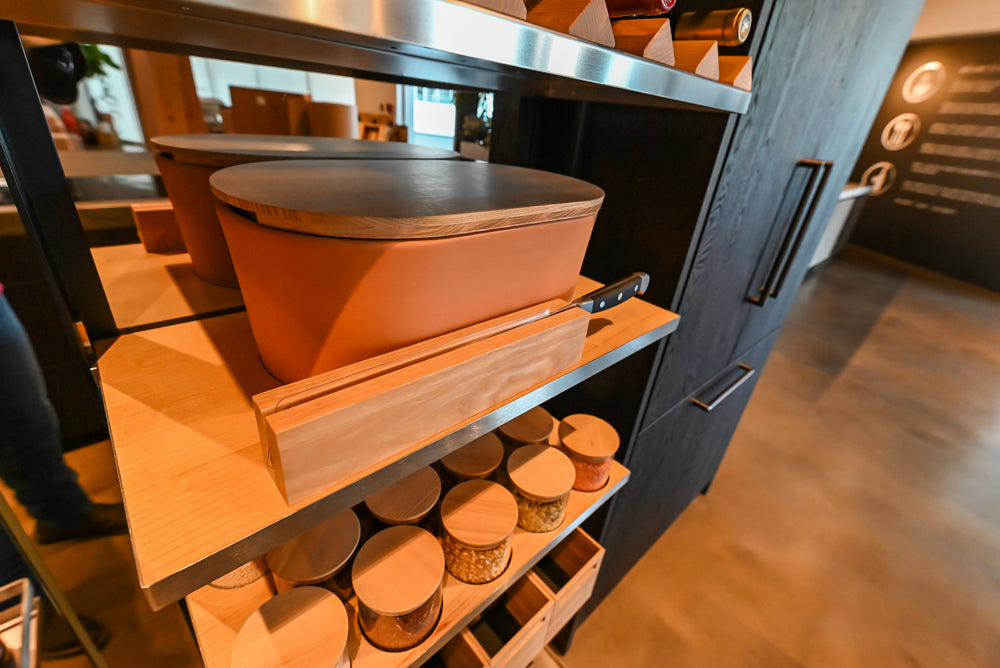 eggersmann Vancouver Oak Dark Brown Modern Kitchen with Double Stone Island & Miele Appliances