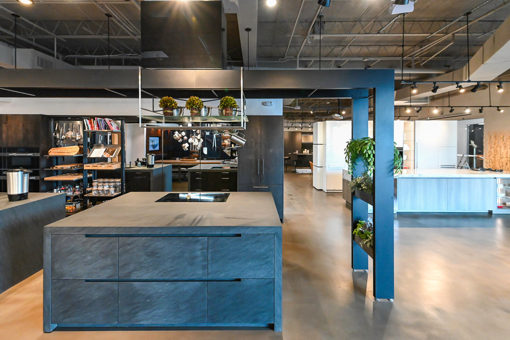 eggersmann Vancouver Oak Dark Brown Modern Kitchen with Double Stone Island & Miele Appliances