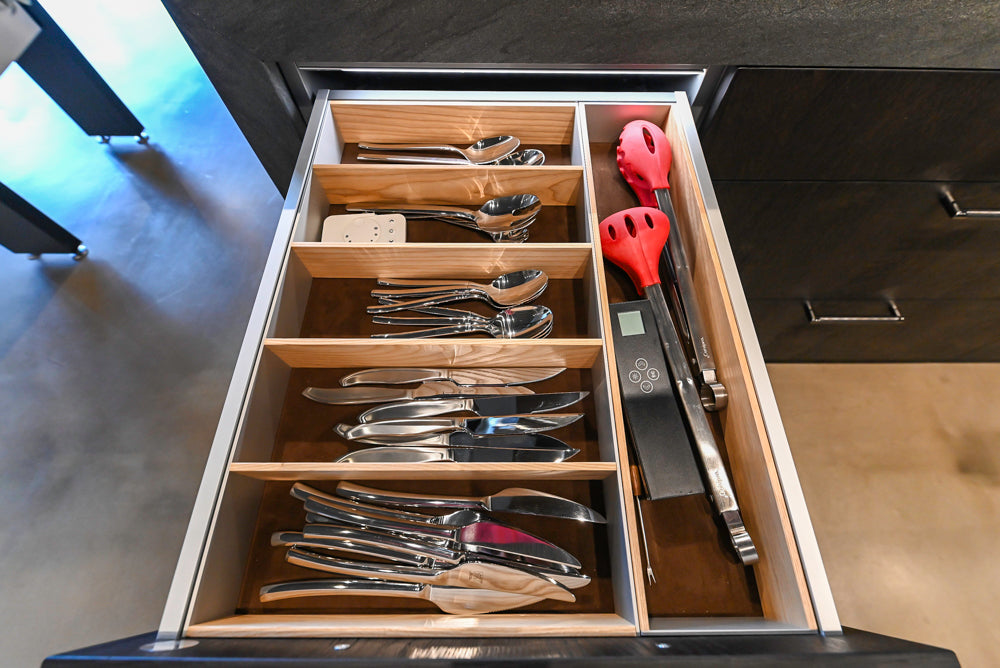 eggersmann Vancouver Oak Dark Brown Modern Kitchen with Double Stone Island & Miele Appliances