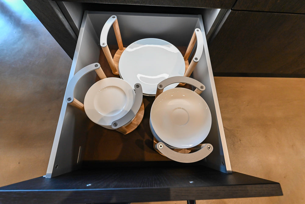 eggersmann Vancouver Oak Dark Brown Modern Kitchen with Double Stone Island & Miele Appliances