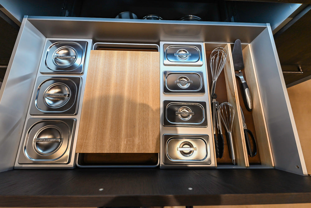 eggersmann Vancouver Oak Dark Brown Modern Kitchen with Double Stone Island & Miele Appliances