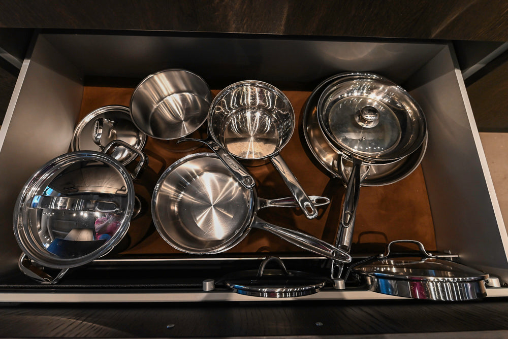 eggersmann Vancouver Oak Dark Brown Modern Kitchen with Double Stone Island & Miele Appliances