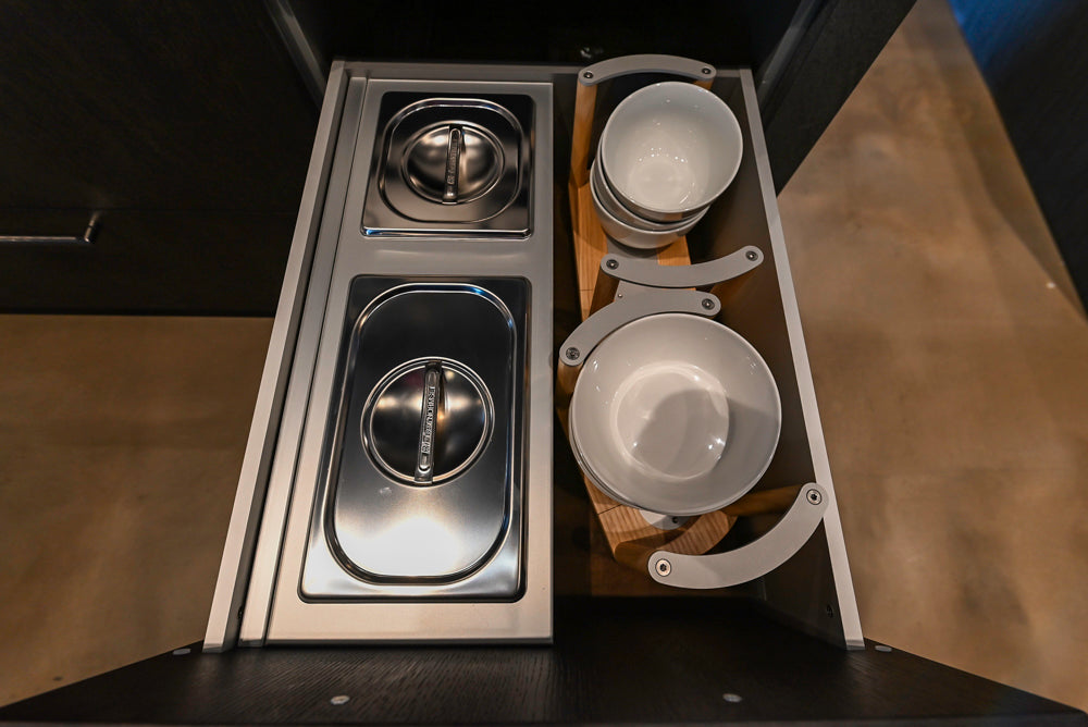 eggersmann Vancouver Oak Dark Brown Modern Kitchen with Double Stone Island & Miele Appliances