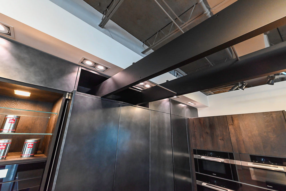 eggersmann Vancouver Oak Dark Brown Modern Kitchen with Double Stone Island & Miele Appliances