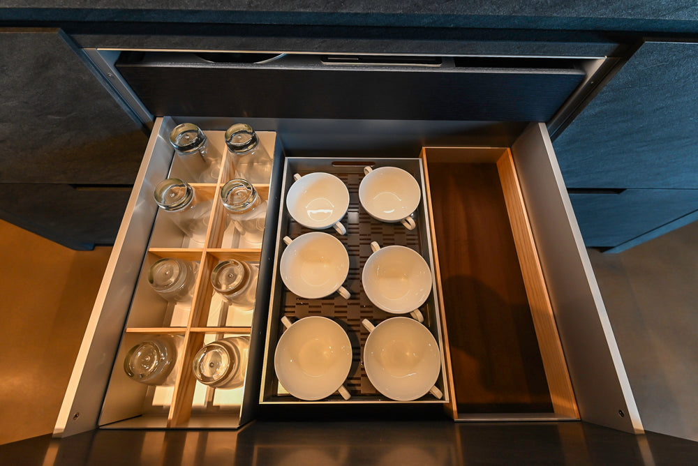 eggersmann Vancouver Oak Dark Brown Modern Kitchen with Double Stone Island & Miele Appliances