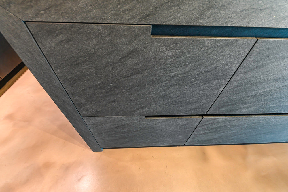 eggersmann Vancouver Oak Dark Brown Modern Kitchen with Double Stone Island & Miele Appliances