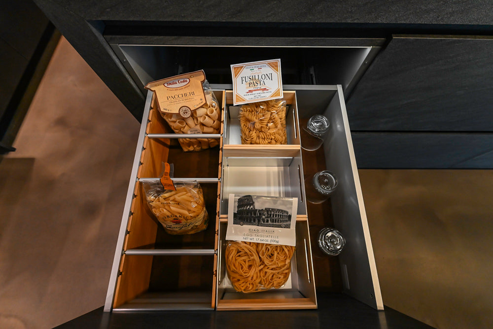 eggersmann Vancouver Oak Dark Brown Modern Kitchen with Double Stone Island & Miele Appliances