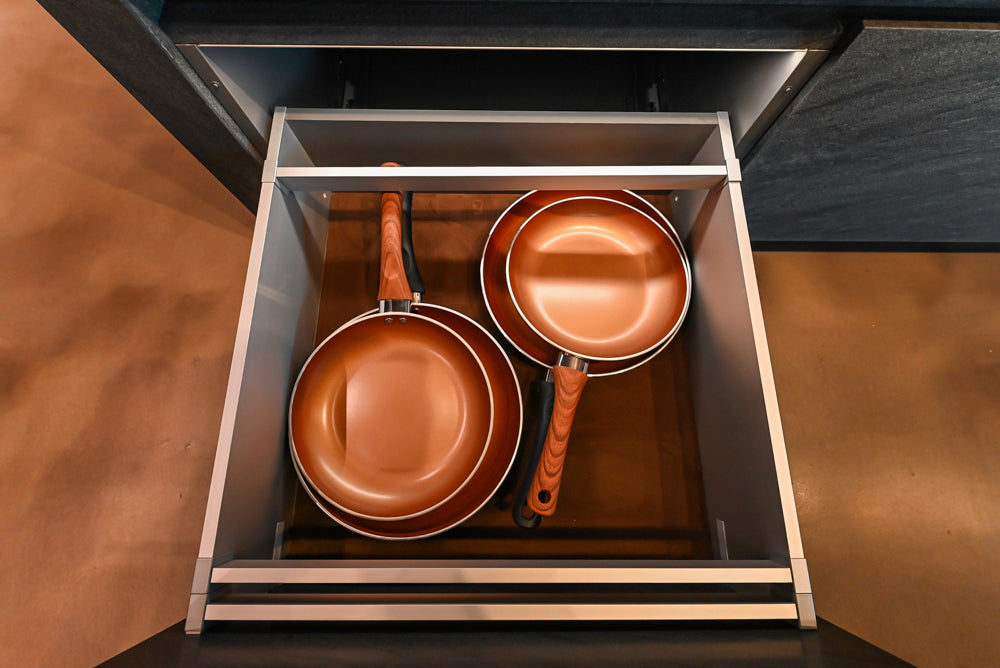 eggersmann Vancouver Oak Dark Brown Modern Kitchen with Double Stone Island & Miele Appliances