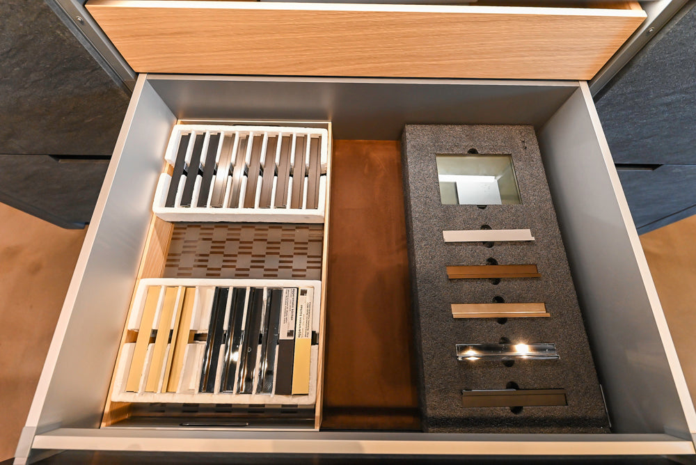 eggersmann Vancouver Oak Dark Brown Modern Kitchen with Double Stone Island & Miele Appliances