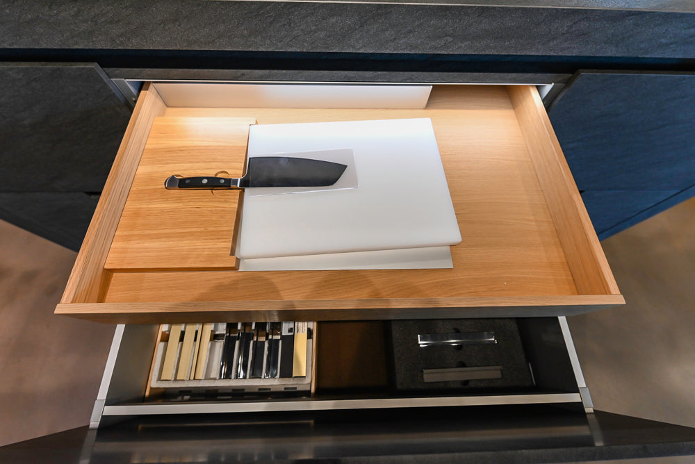 eggersmann Vancouver Oak Dark Brown Modern Kitchen with Double Stone Island & Miele Appliances