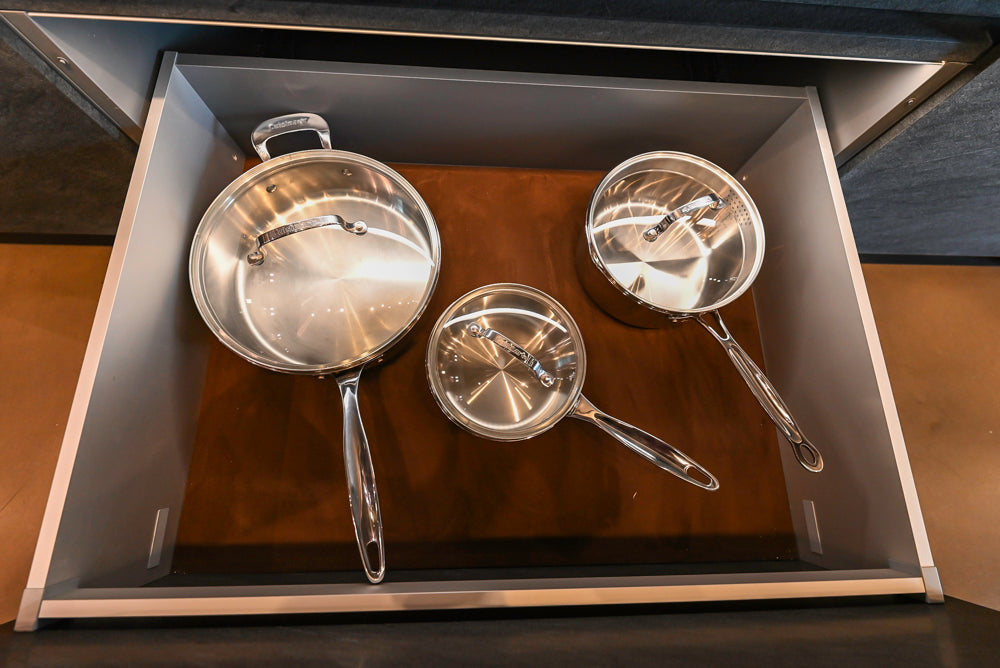 eggersmann Vancouver Oak Dark Brown Modern Kitchen with Double Stone Island & Miele Appliances