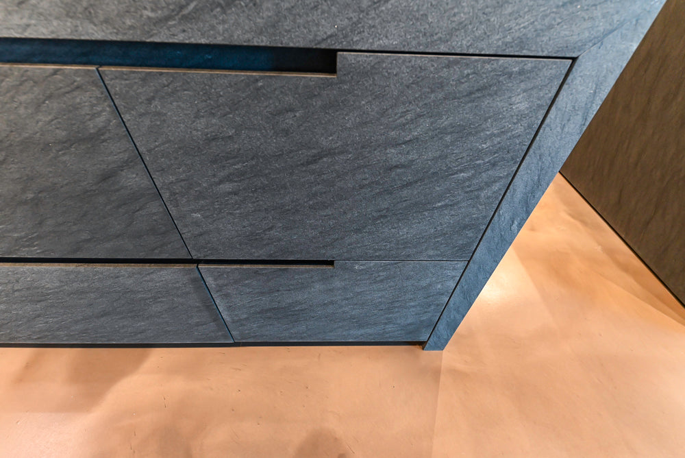 eggersmann Vancouver Oak Dark Brown Modern Kitchen with Double Stone Island & Miele Appliances