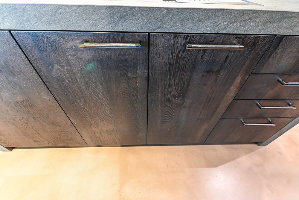 eggersmann Vancouver Oak Dark Brown Modern Kitchen with Double Stone Island & Miele Appliances