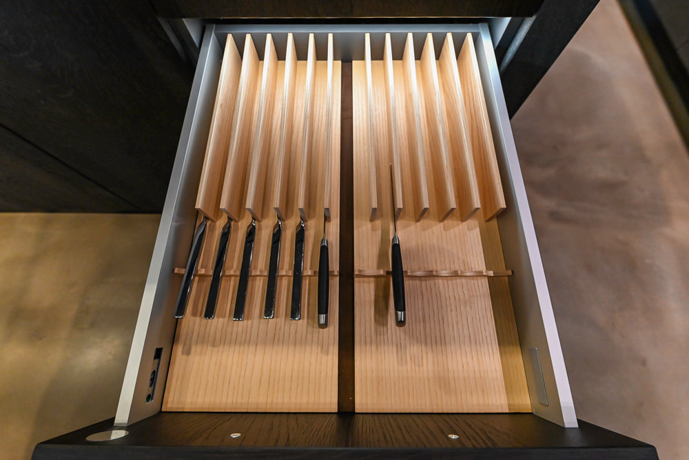 eggersmann Vancouver Oak Dark Brown Modern Kitchen with Double Stone Island & Miele Appliances