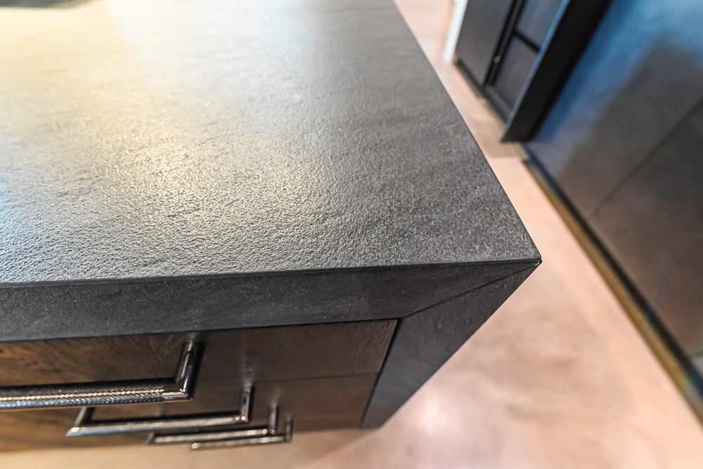 eggersmann Vancouver Oak Dark Brown Modern Kitchen with Double Stone Island & Miele Appliances