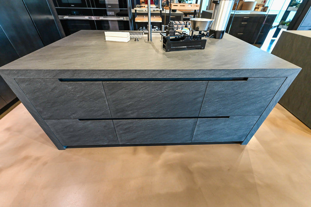 eggersmann Vancouver Oak Dark Brown Modern Kitchen with Double Stone Island & Miele Appliances