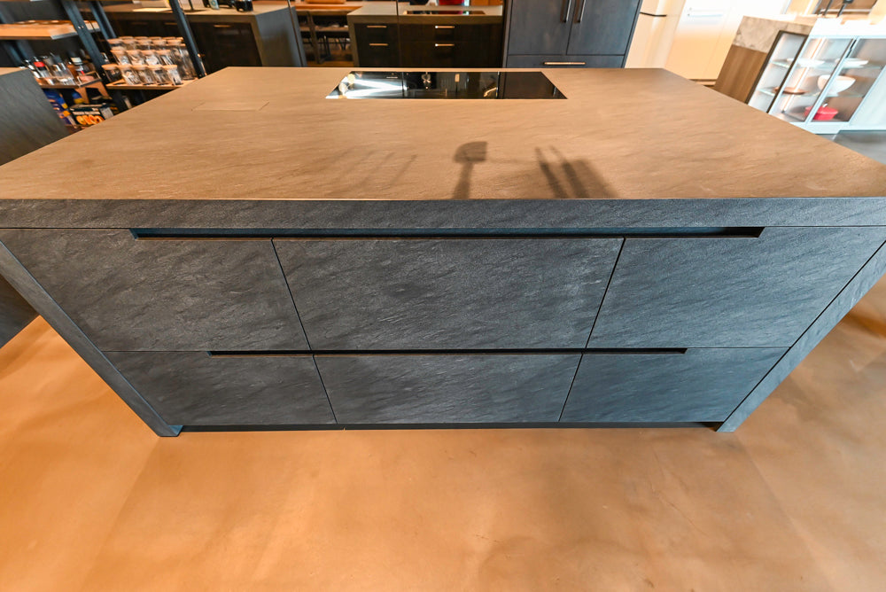 eggersmann Vancouver Oak Dark Brown Modern Kitchen with Double Stone Island & Miele Appliances