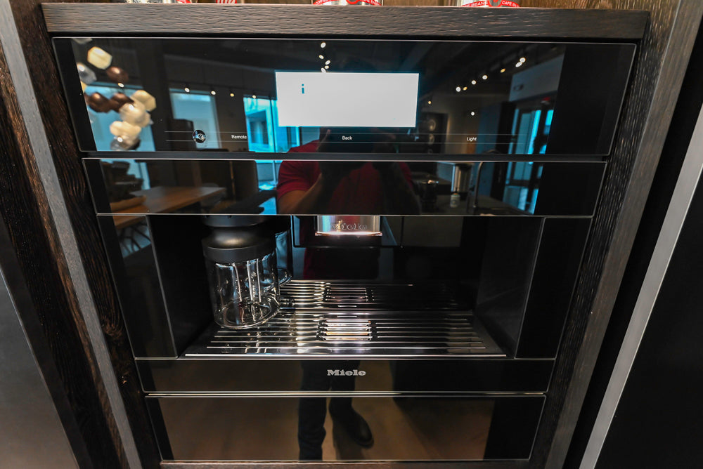 eggersmann Vancouver Oak Dark Brown Modern Kitchen with Double Stone Island & Miele Appliances