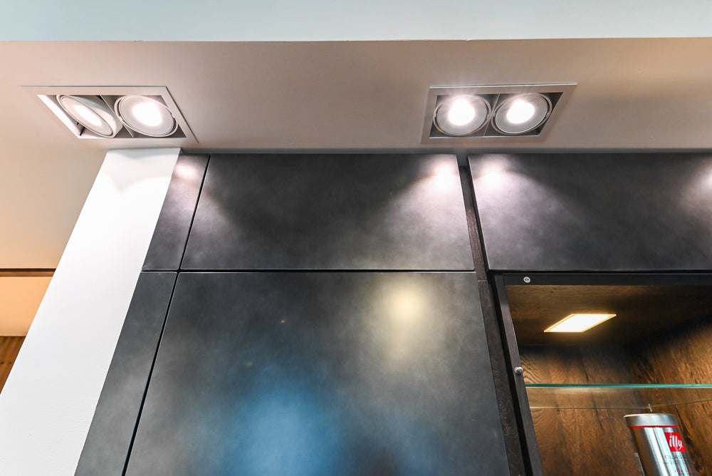 eggersmann Vancouver Oak Dark Brown Modern Kitchen with Double Stone Island & Miele Appliances