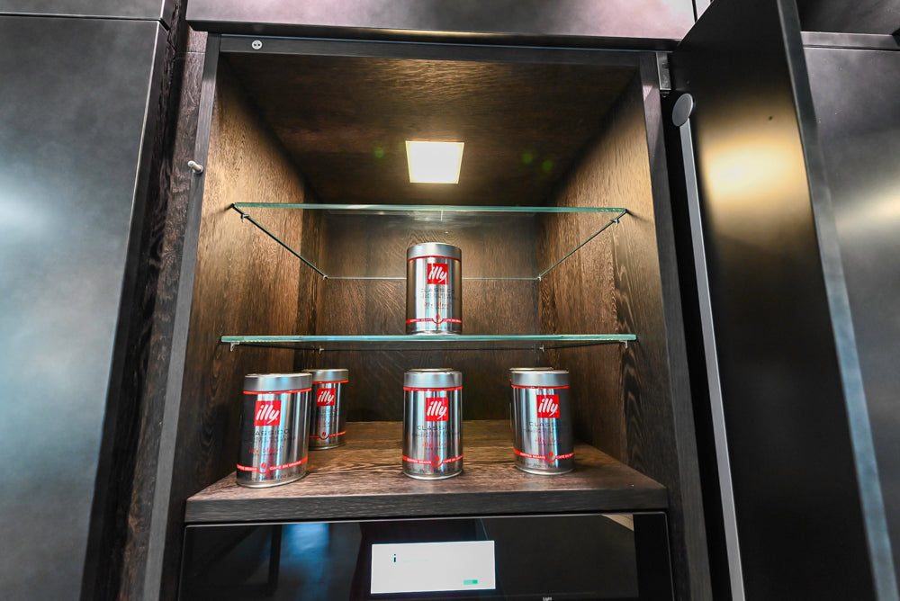 eggersmann Vancouver Oak Dark Brown Modern Kitchen with Double Stone Island & Miele Appliances