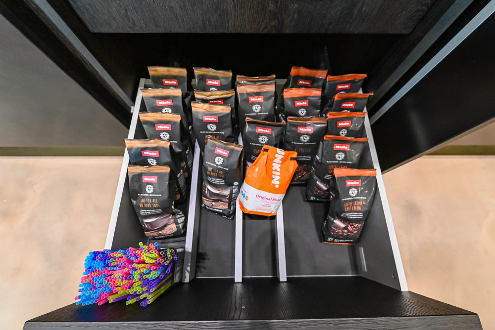 eggersmann Vancouver Oak Dark Brown Modern Kitchen with Double Stone Island & Miele Appliances