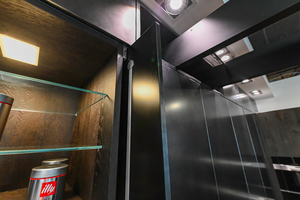 eggersmann Vancouver Oak Dark Brown Modern Kitchen with Double Stone Island & Miele Appliances