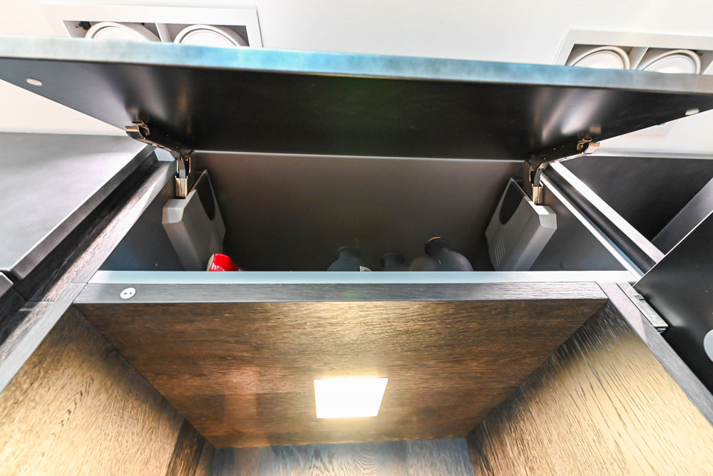 eggersmann Vancouver Oak Dark Brown Modern Kitchen with Double Stone Island & Miele Appliances