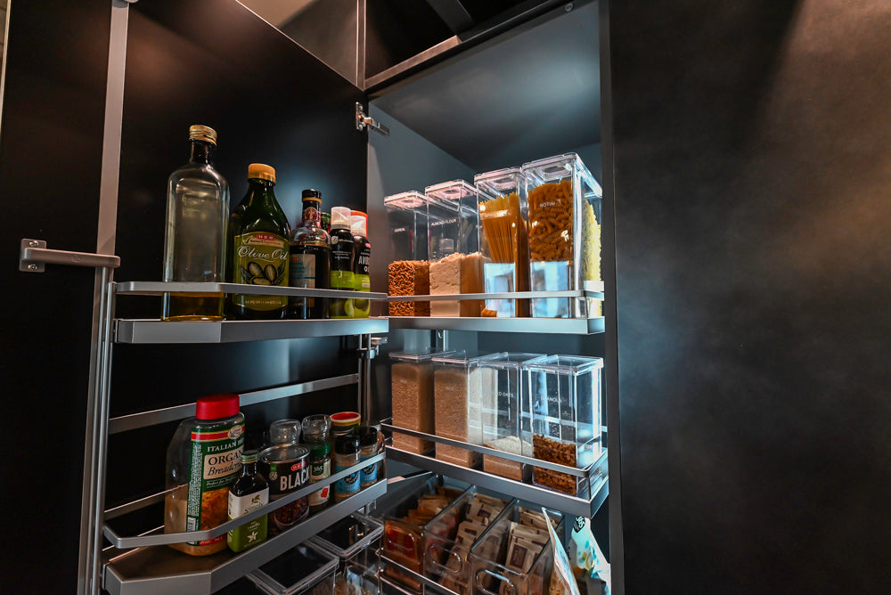 eggersmann Vancouver Oak Dark Brown Modern Kitchen with Double Stone Island & Miele Appliances