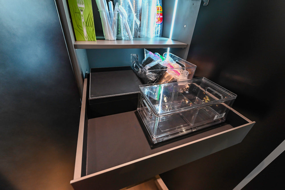 eggersmann Vancouver Oak Dark Brown Modern Kitchen with Double Stone Island & Miele Appliances