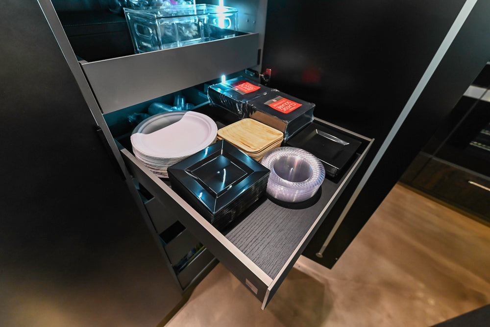 eggersmann Vancouver Oak Dark Brown Modern Kitchen with Double Stone Island & Miele Appliances