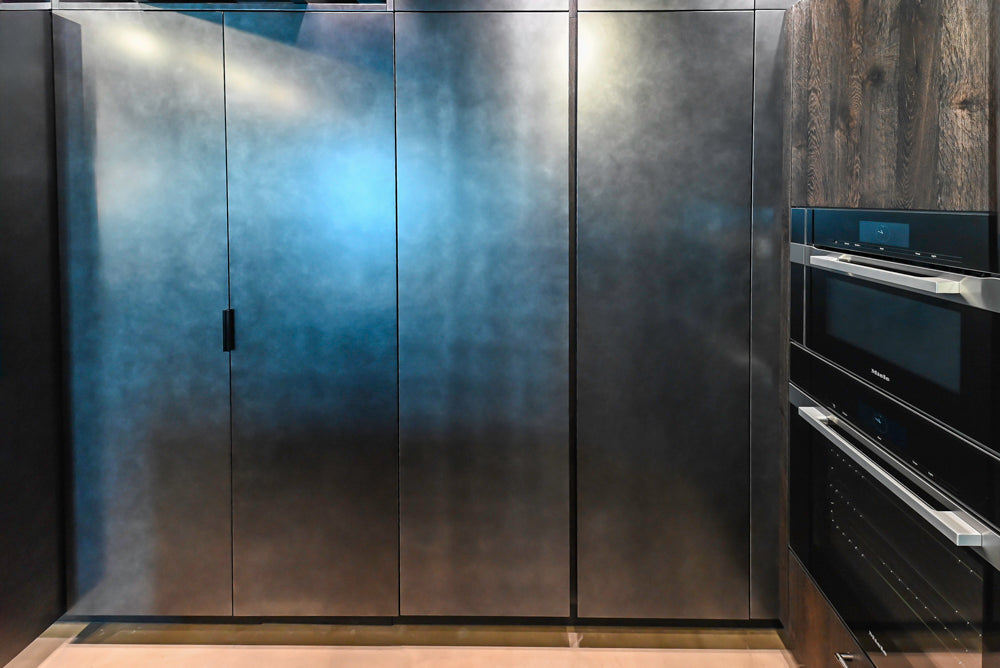 eggersmann Vancouver Oak Dark Brown Modern Kitchen with Double Stone Island & Miele Appliances