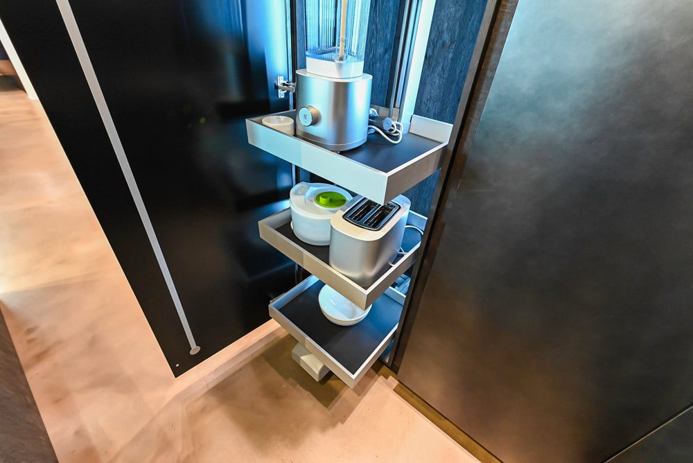 eggersmann Vancouver Oak Dark Brown Modern Kitchen with Double Stone Island & Miele Appliances