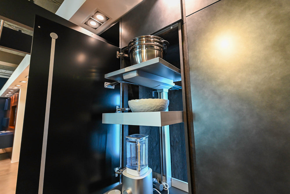 eggersmann Vancouver Oak Dark Brown Modern Kitchen with Double Stone Island & Miele Appliances