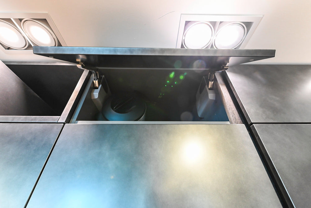 eggersmann Vancouver Oak Dark Brown Modern Kitchen with Double Stone Island & Miele Appliances