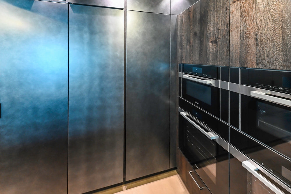 eggersmann Vancouver Oak Dark Brown Modern Kitchen with Double Stone Island & Miele Appliances