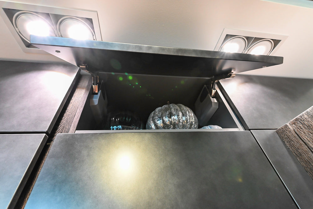 eggersmann Vancouver Oak Dark Brown Modern Kitchen with Double Stone Island & Miele Appliances