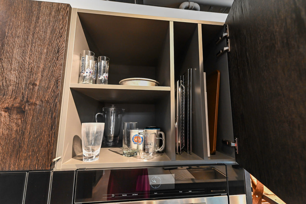eggersmann Vancouver Oak Dark Brown Modern Kitchen with Double Stone Island & Miele Appliances