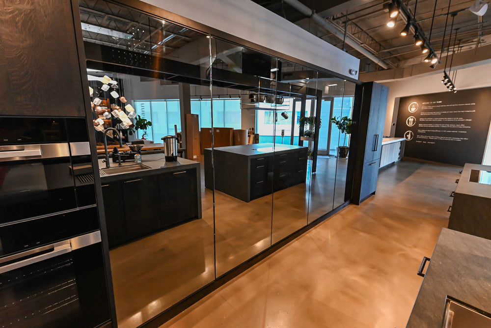 eggersmann Vancouver Oak Dark Brown Modern Kitchen with Double Stone Island & Miele Appliances