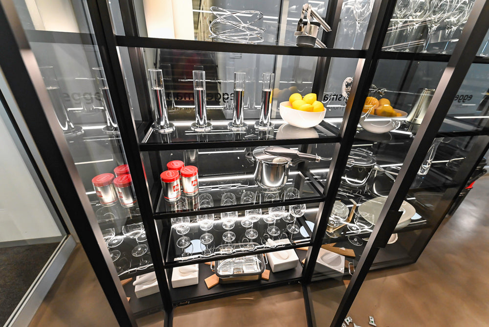 eggersmann USA Glass Display Cabinet and Shelving System