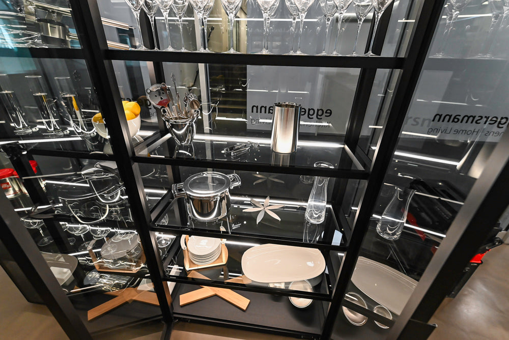 eggersmann USA Glass Display Cabinet and Shelving System