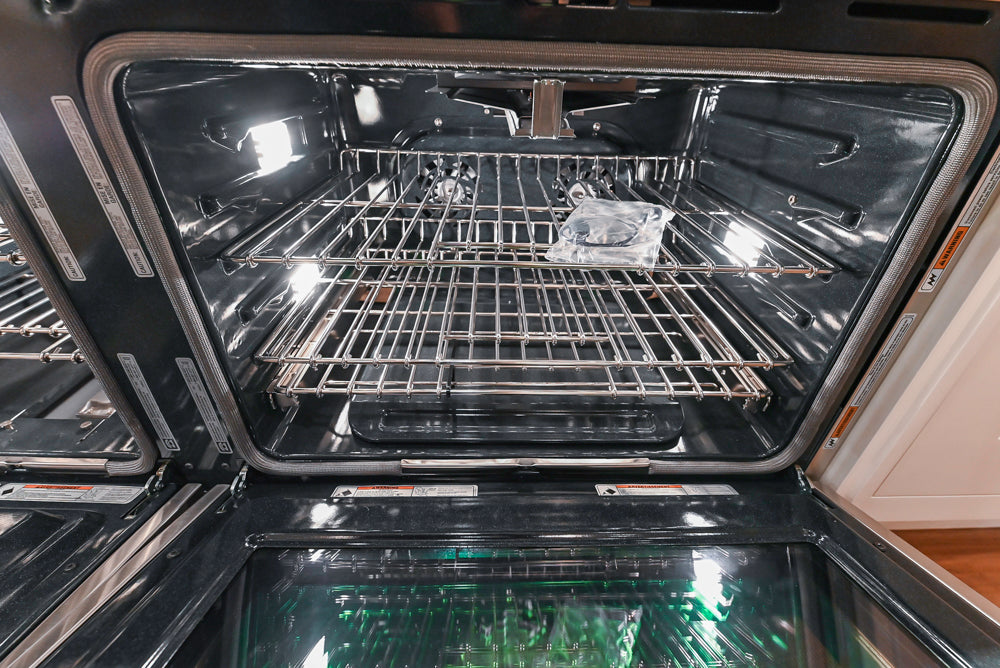 Christopher Peacock Refectory White Kitchen with Wooden Island, Marble Countertops and JennAir Appliances